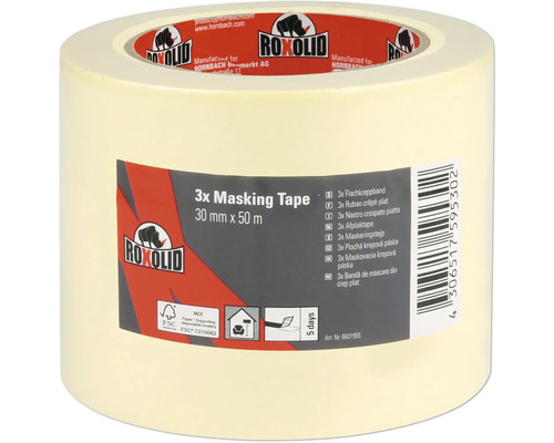 Roxolid Maskeringstejp 3 stycken 30 mm x 50 m