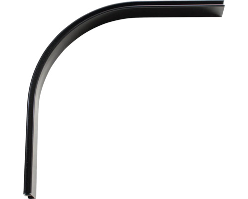 Böjd tätning för duschar