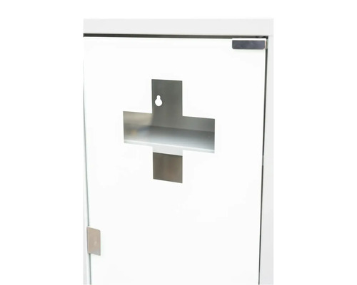 Första hjälpen-skåp med korssymbol