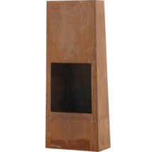 Dekorativ stele av metall med mörk tavla