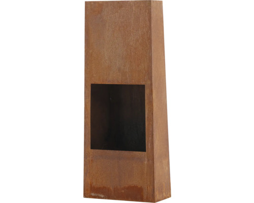 Dekorativ stele av metall med mörk tavla