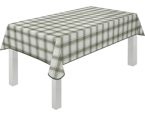 Bord med rutig bordsduk