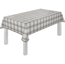 Bord med rutig bordsduk