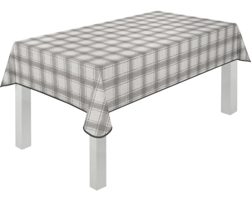 Bord med rutig bordsduk