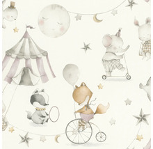 Tapet med djurmotiv i cirkusdesign