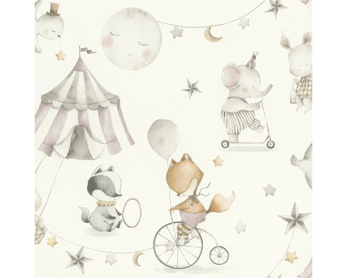 Tapet med djurmotiv i cirkusdesign