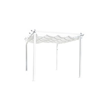 Pergola med tygtak för trädgården