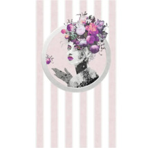 Tapet med bild av kvinna och blomsterhuvudbonad