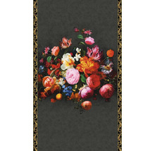 Dekorativt blomsterstilleben med prydnadsram