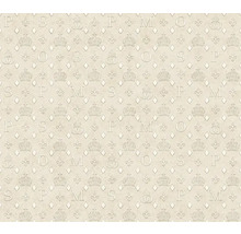 Tapet med kronor, liljor, romber och bokstäver