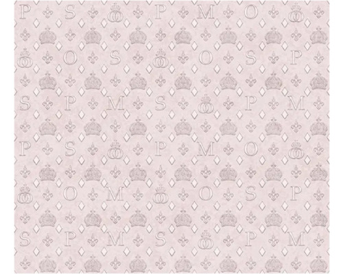 Tapet med kronor, bokstäver och rombmönster