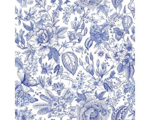 Blommönster med blommor och blad