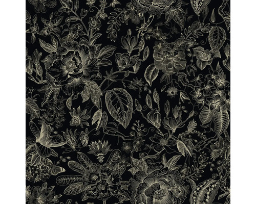 Blomstertapet med blommotiv och blad