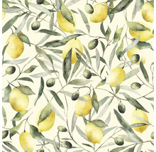 Illustration av citroner och olivkvistar som mönster