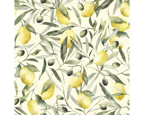 Illustration av citroner och olivkvistar som mönster