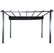 Pergola med tygtak som solskydd