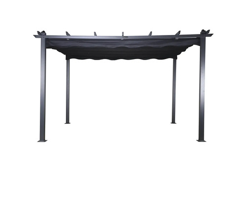 Trädgårdspaviljong med tygtak