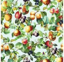 Mönster med olika frukter och blad