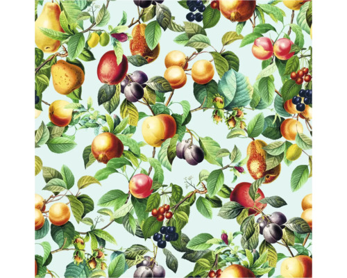 Mönster med olika frukter och blad
