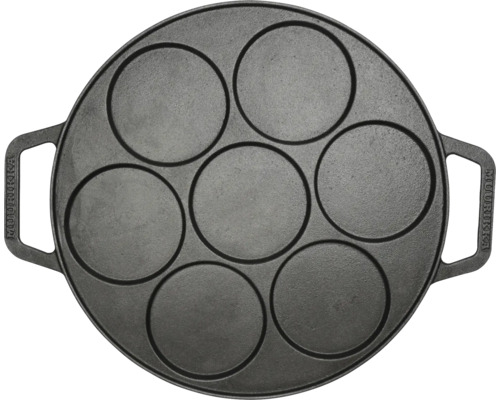 Universalpanna MUURIKKA emalj 41,5cm Stekpanna i gjutjärn med sju runda fördjupningar