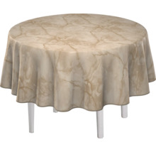 Rund bord med marmorduk
