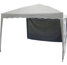 Grått hopfällbart partytält med sidoväggar för trädgården