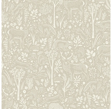 Tapet med skogsdjursmönster