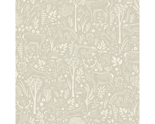 Tapet med skogsdjursmönster