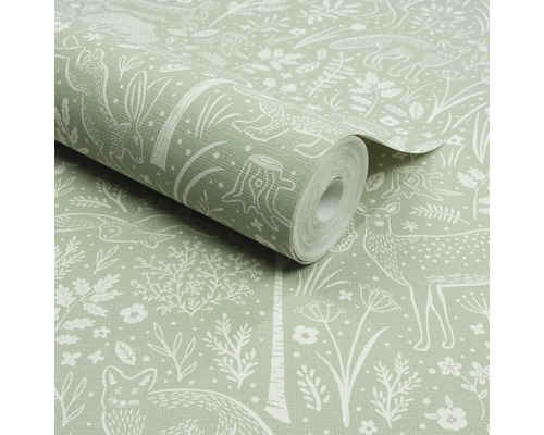 Tapetrulle med skogsdjursmotiv