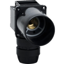 Hörnkoppling av plast med mässingsgänga