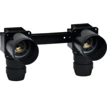 Dubbel anslutningsvinkel för sanitetsinstallation