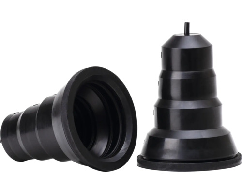 Skyddsrörsanslutning 26-32 mm till fördelarskåp 2-pack Två svarta avloppsrörskopplingar i plast