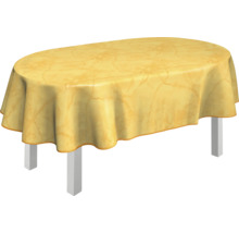 Oval bord med bordsduk