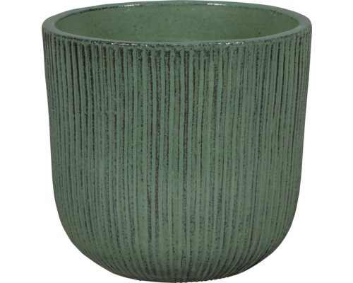 Dekorativ blomkruka med vertikala spår