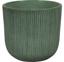 Blomkruka i keramik med räfflad yta