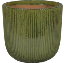 Blomkruka i keramik med räfflad yta