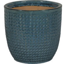 Blå blomkruka med vävd textur för inomhus- och utomhusbruk