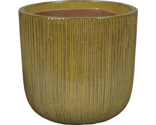 Blomkruka av keramik med räfflad yta