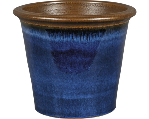 Blå blomkruka i keramik