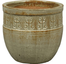 Kruka i keramik med ornament