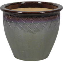 Keramisk blomkruka med diamantmönster