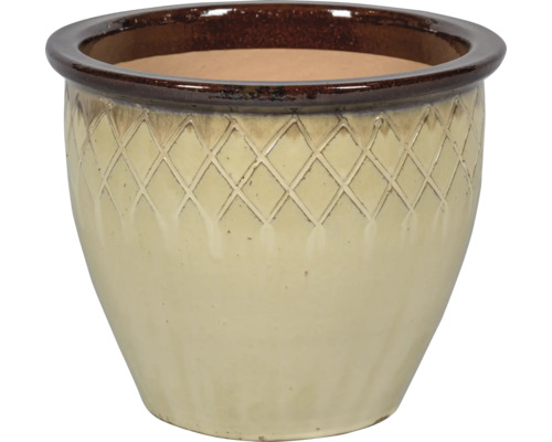 Keramisk kruka med rombmönster