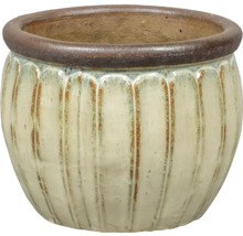 Keramisk blomkruka med räfflad textur