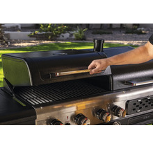 Grill med öppet lock och kontroller