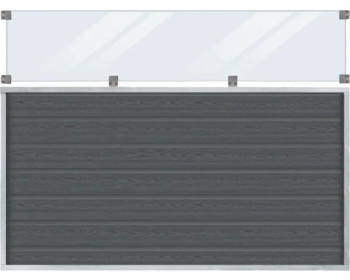 Siktsskyddselement med trästruktur och glasinsats