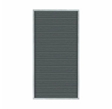 Trädörr med horisontell ådring och metallram