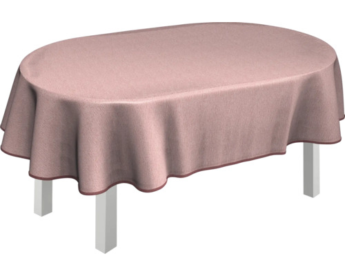 Oval bord med bordsduk