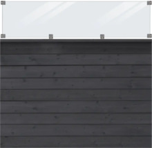 Trävägg med glasskiva