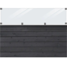 Glasstaket med träunderrede för trädgården