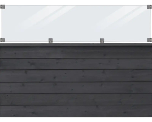 Glasstaket med träunderrede för trädgården